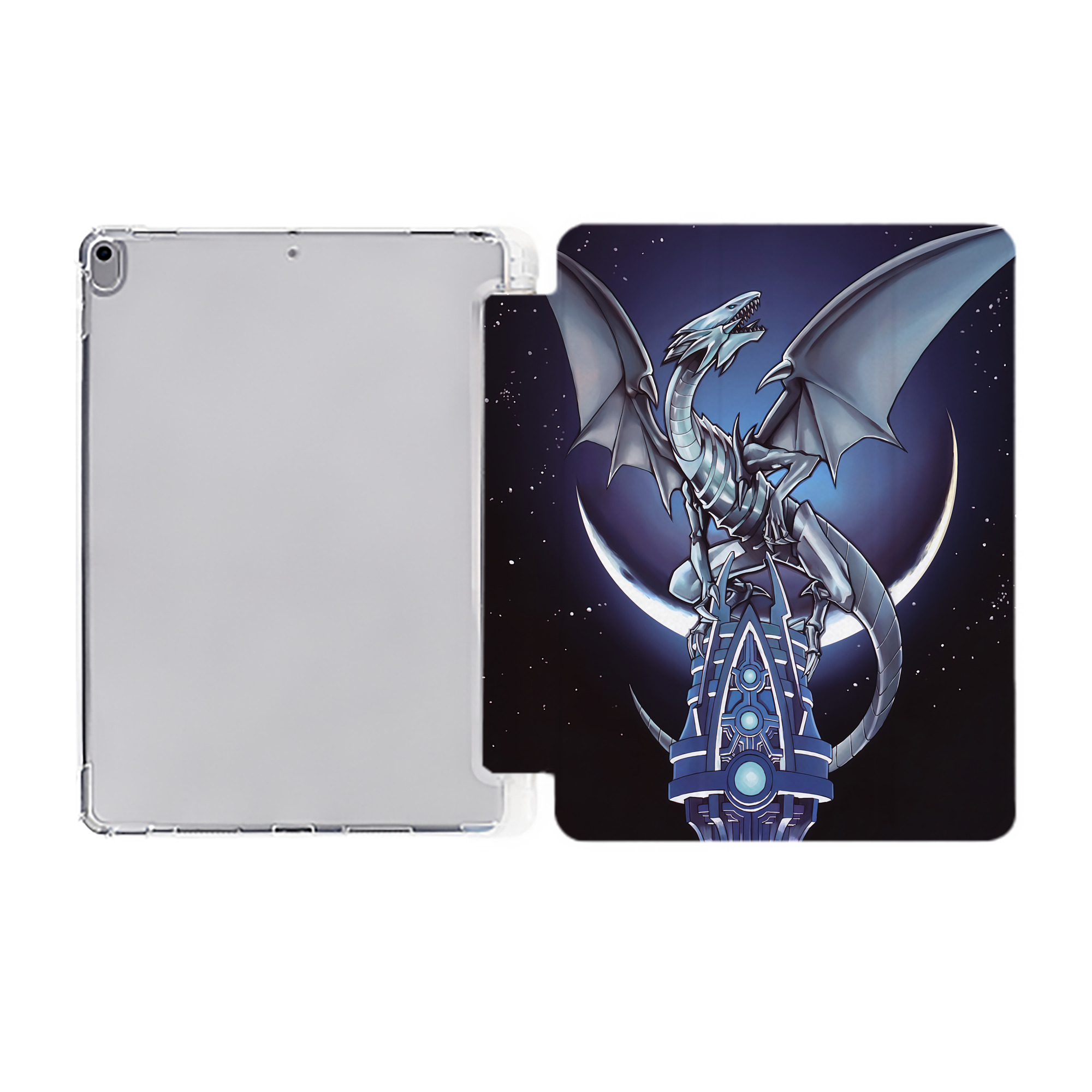 （画像用） 遊☆戯☆王 Yu-Gi-Oh! IPad ケース ペン収納付き 三つ折りスタンド PUレザー×シリコン 対応機種9.5/10.5/10.9インチ